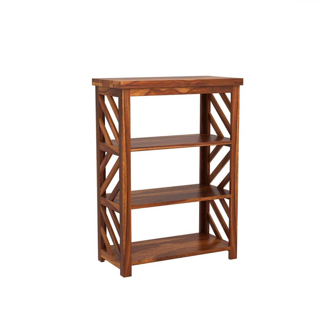 Lala Solid Wood Bookshelf in Honey Oak Finish