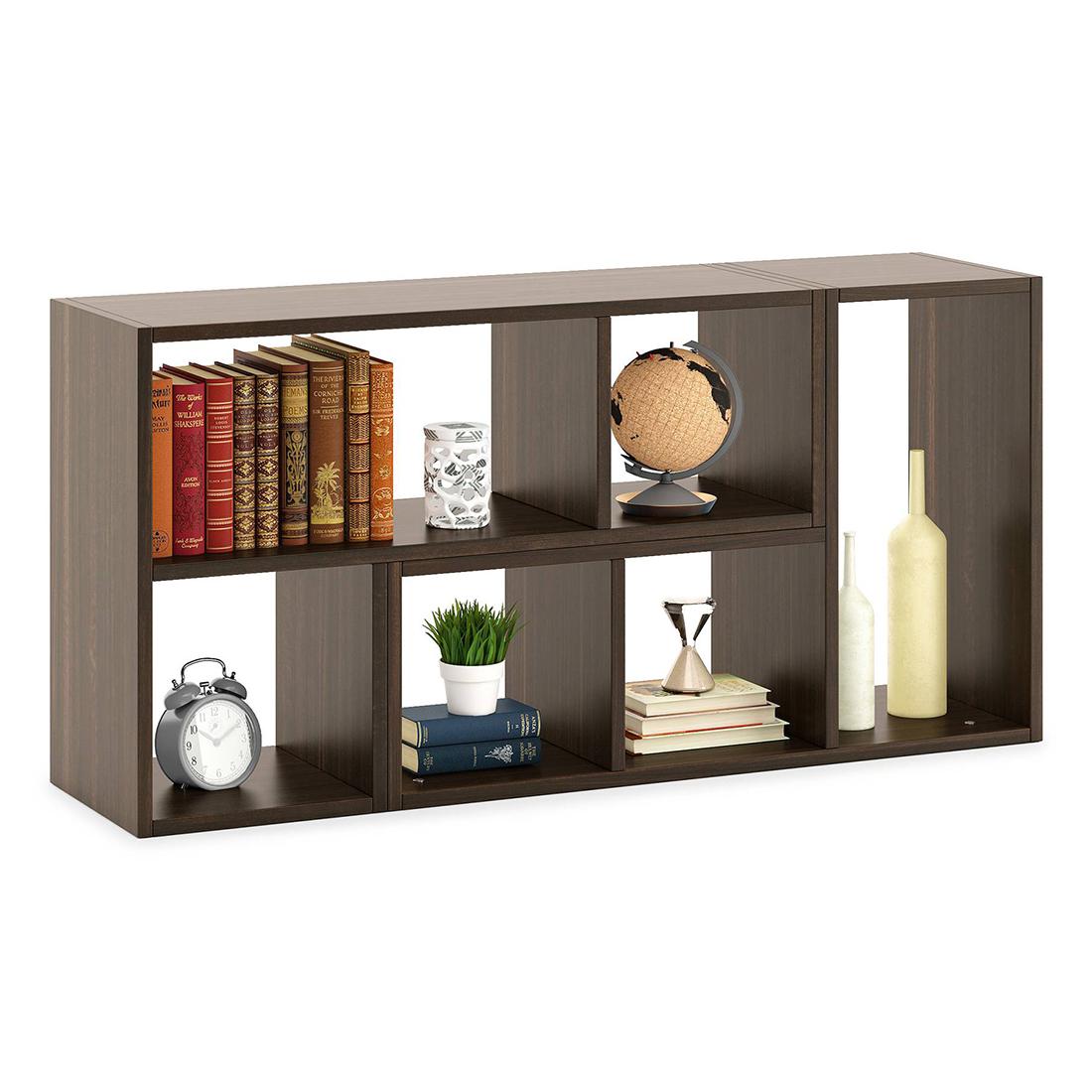 Hayden Engineered Wood Bookshelf in Californian Walnut Finish