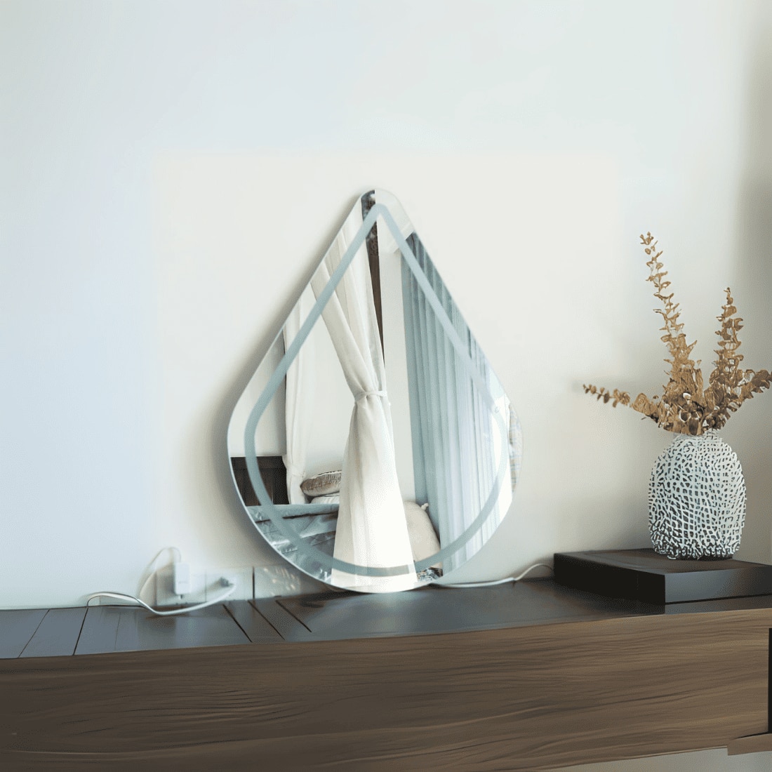 LED Water Drop Mirror Light - Modern and Stylish Illuminated  Mirror