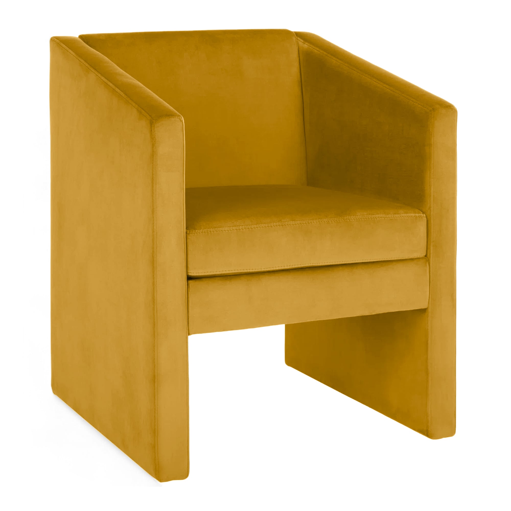 Shuntina Accent Velvet Chair in Yellow Colour