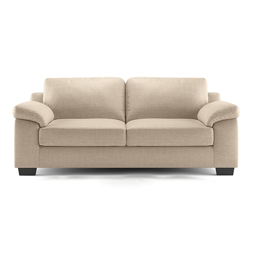 Esquel Essential 3 Seater Fabric Sofa in Pearl Colour