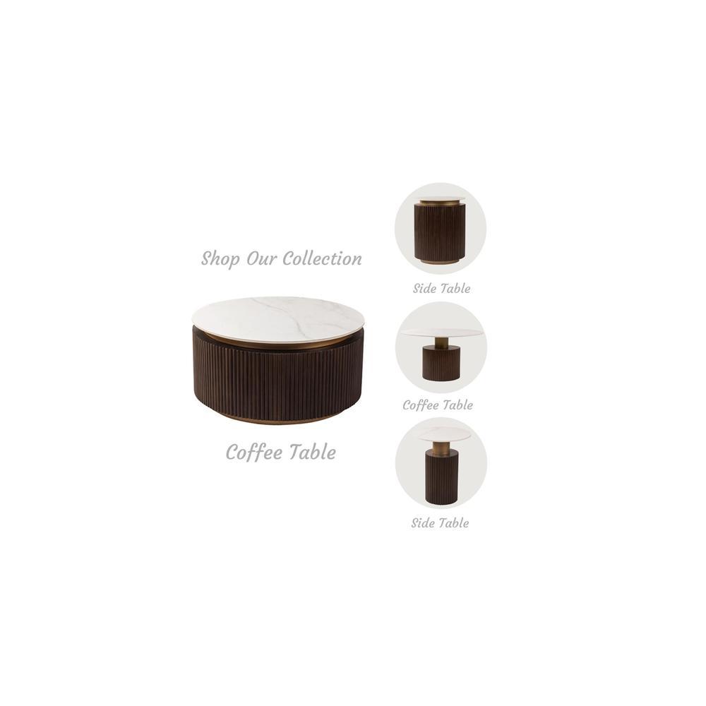 Roswell Coffee Table In Dark Walnut Finish