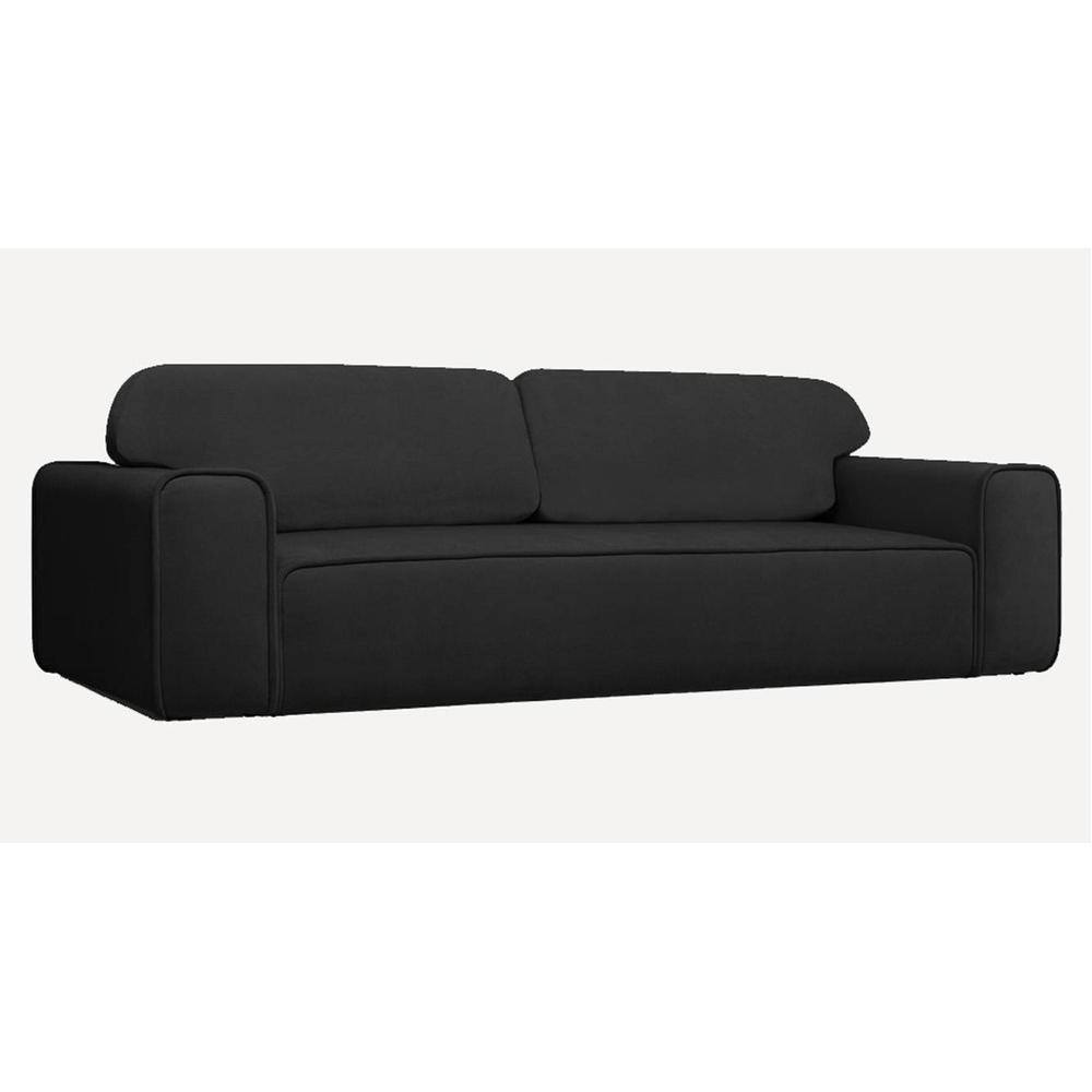 Parega 3 Pull Out Sofa Cum Bed In Black Colour