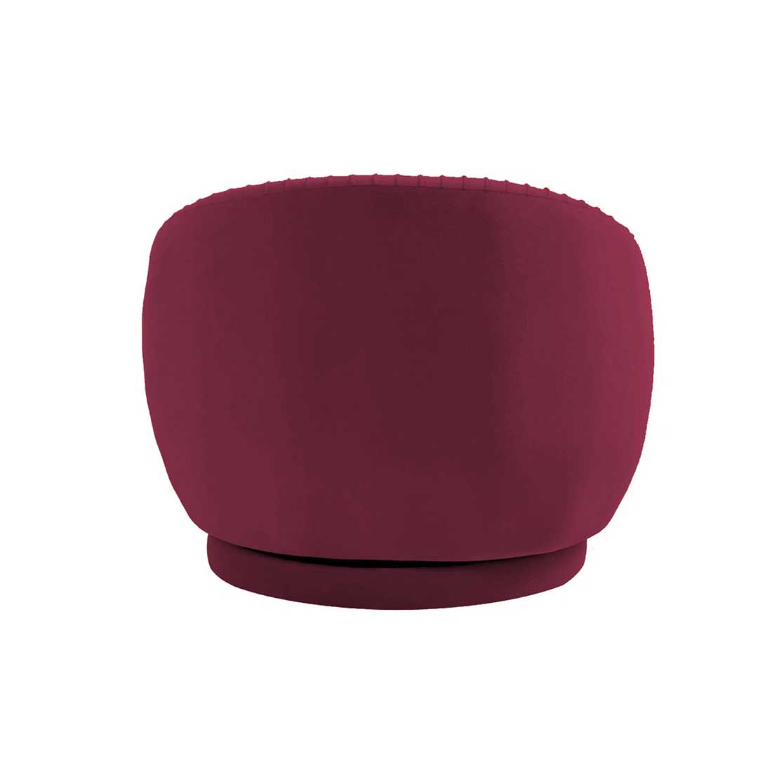 Lorna Swivel Solid Wood Round Chair in Maroon Colour