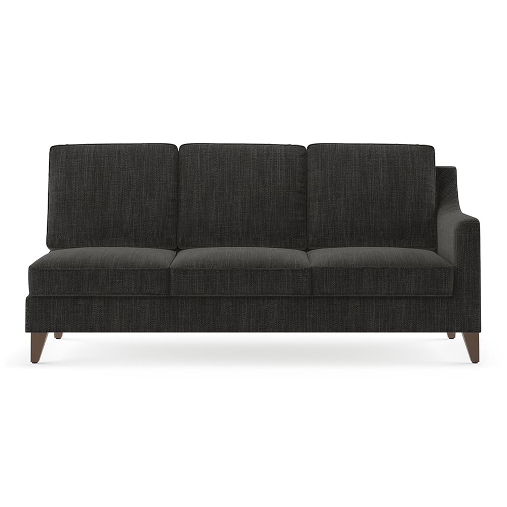 Abbey Sectional Sofa (Colour : Graphite Grey, Cushion : Hard, Seater : Left Aligned 3 Seater + Left Aligned Chaise)