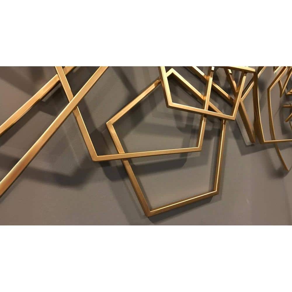 Pentagon Gold Metal Wall Art