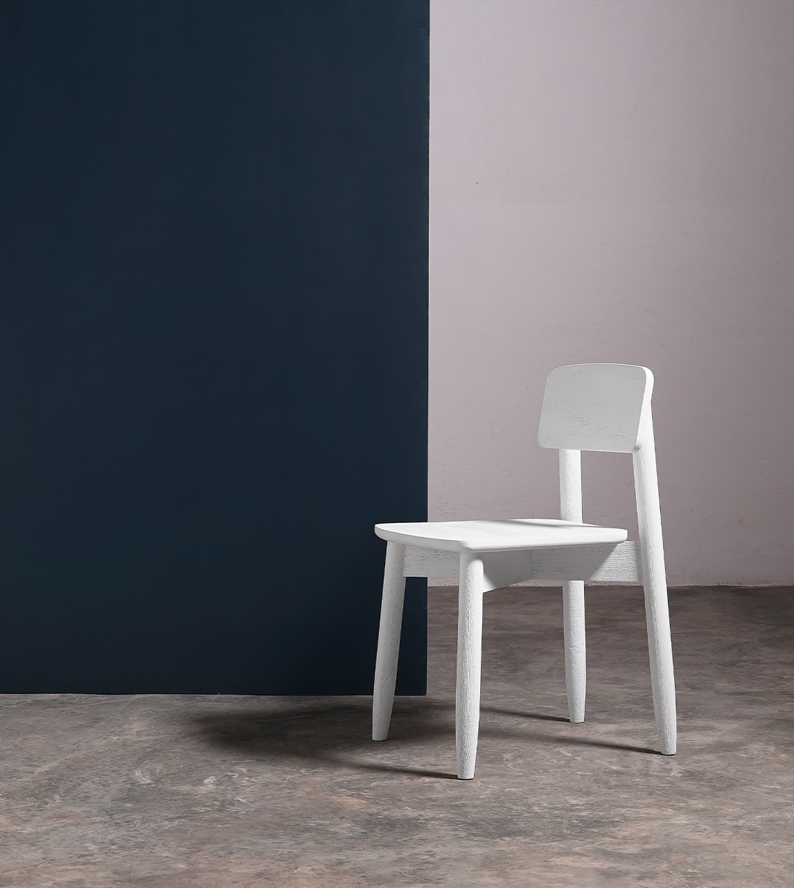 Rota Solid Wood Dining Chair in White Colour - Woodenmood