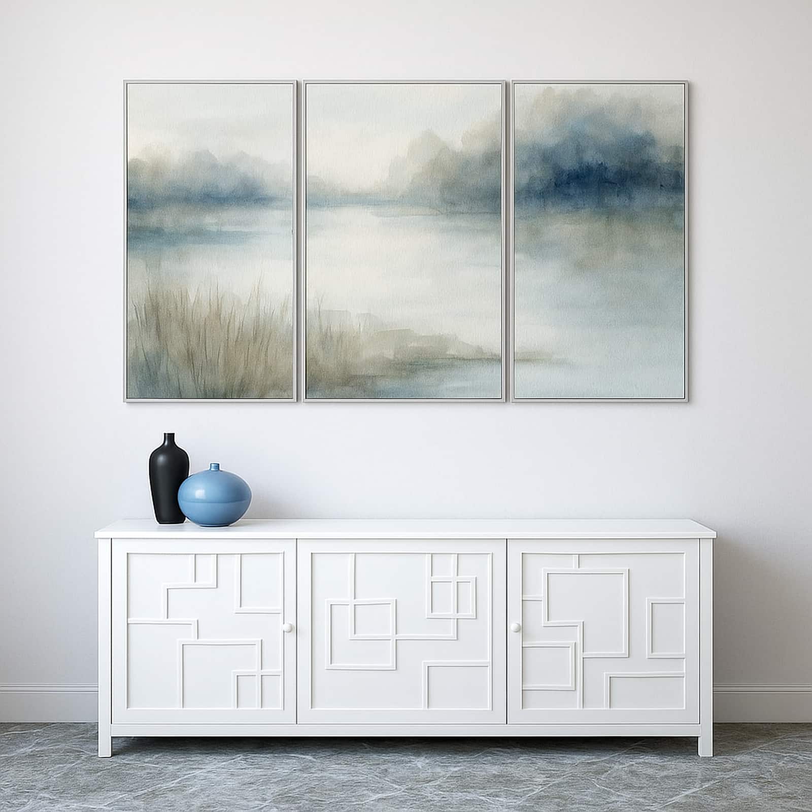 Truss White Blue Pieces Canvas Wall Prints Canvas Wall Prints Set of 3 Multicolor Matte