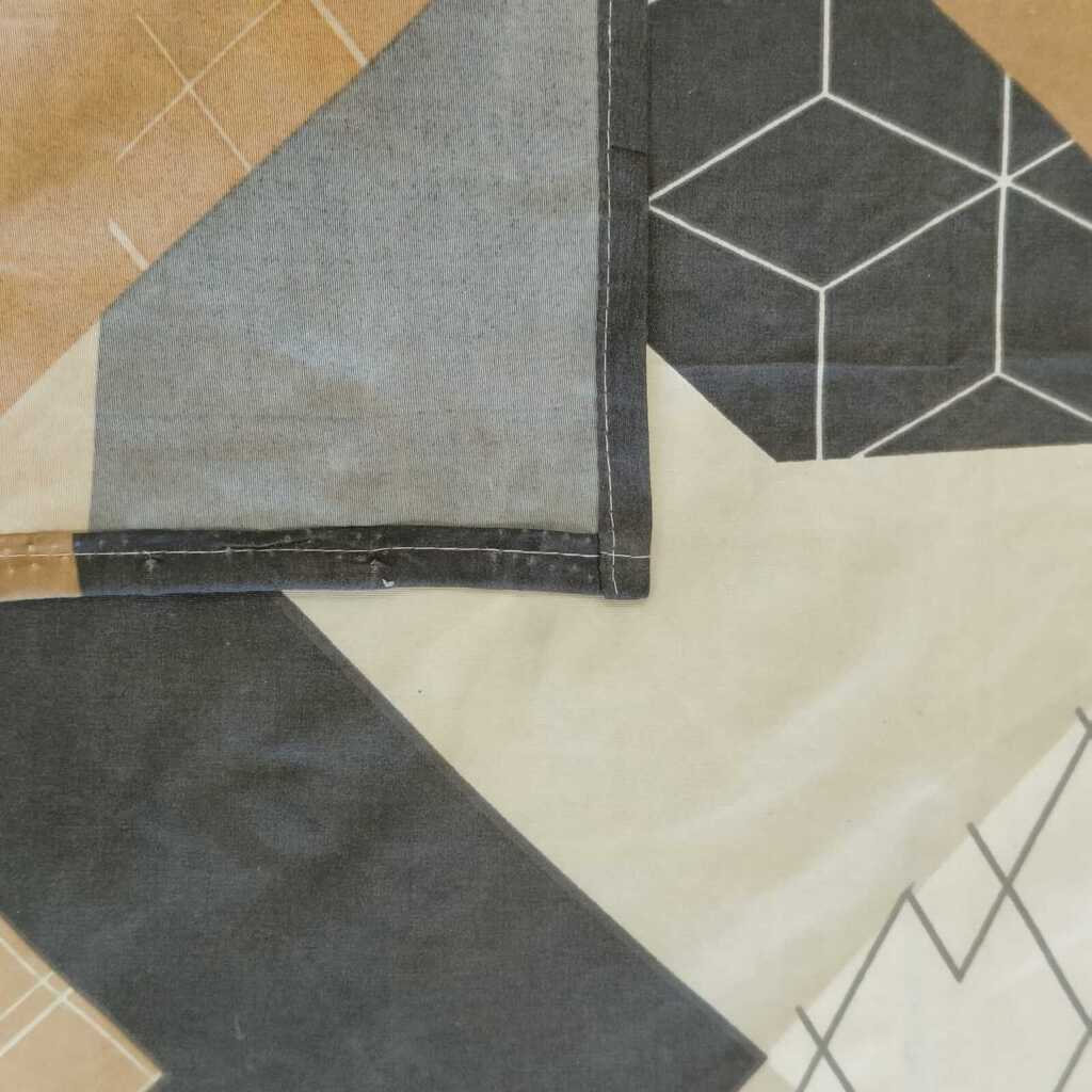 Multicolor Geomertrical 210 TC Mix Cotton Flat Single Bed Size Bedsheet With 1 Pillow Cover From Threads