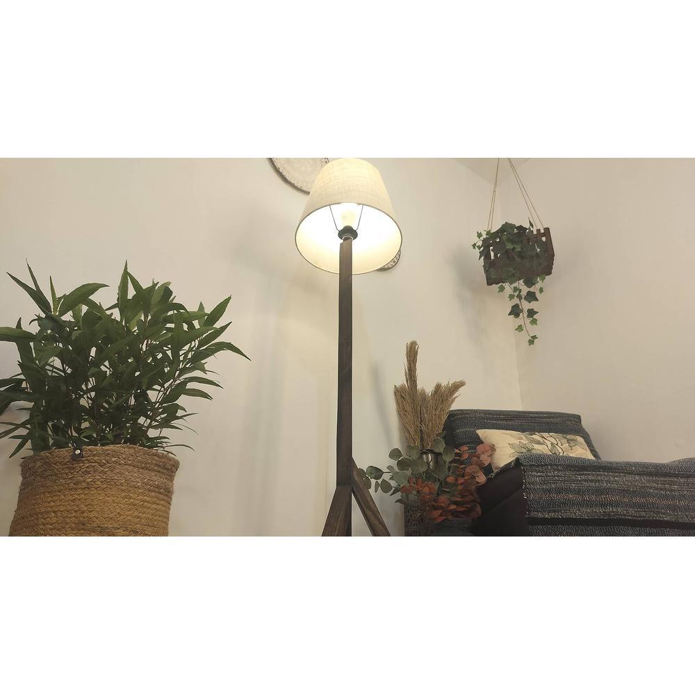 Trinca Beige Jute Floor Lamp with Beige Jute Base