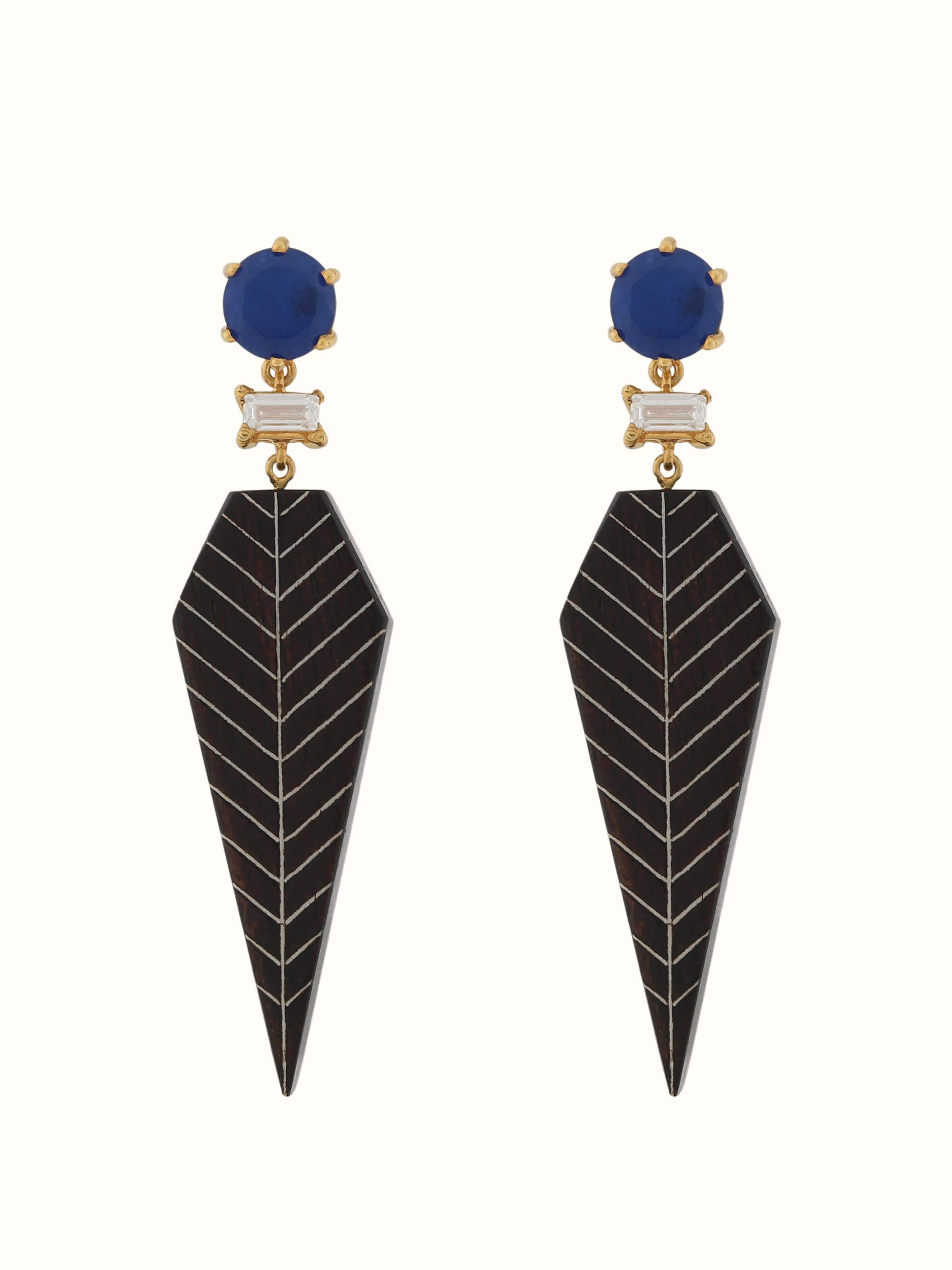 Tarkashi Silver Drop Earrings