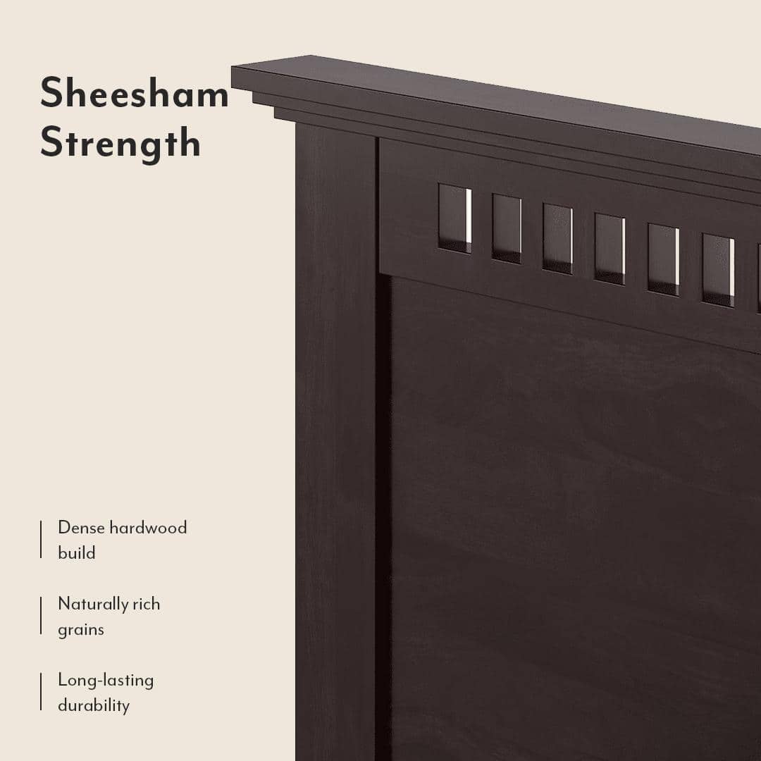 Fidora Solid Wood Single Size Non Storage Bed in Mahogany Finish