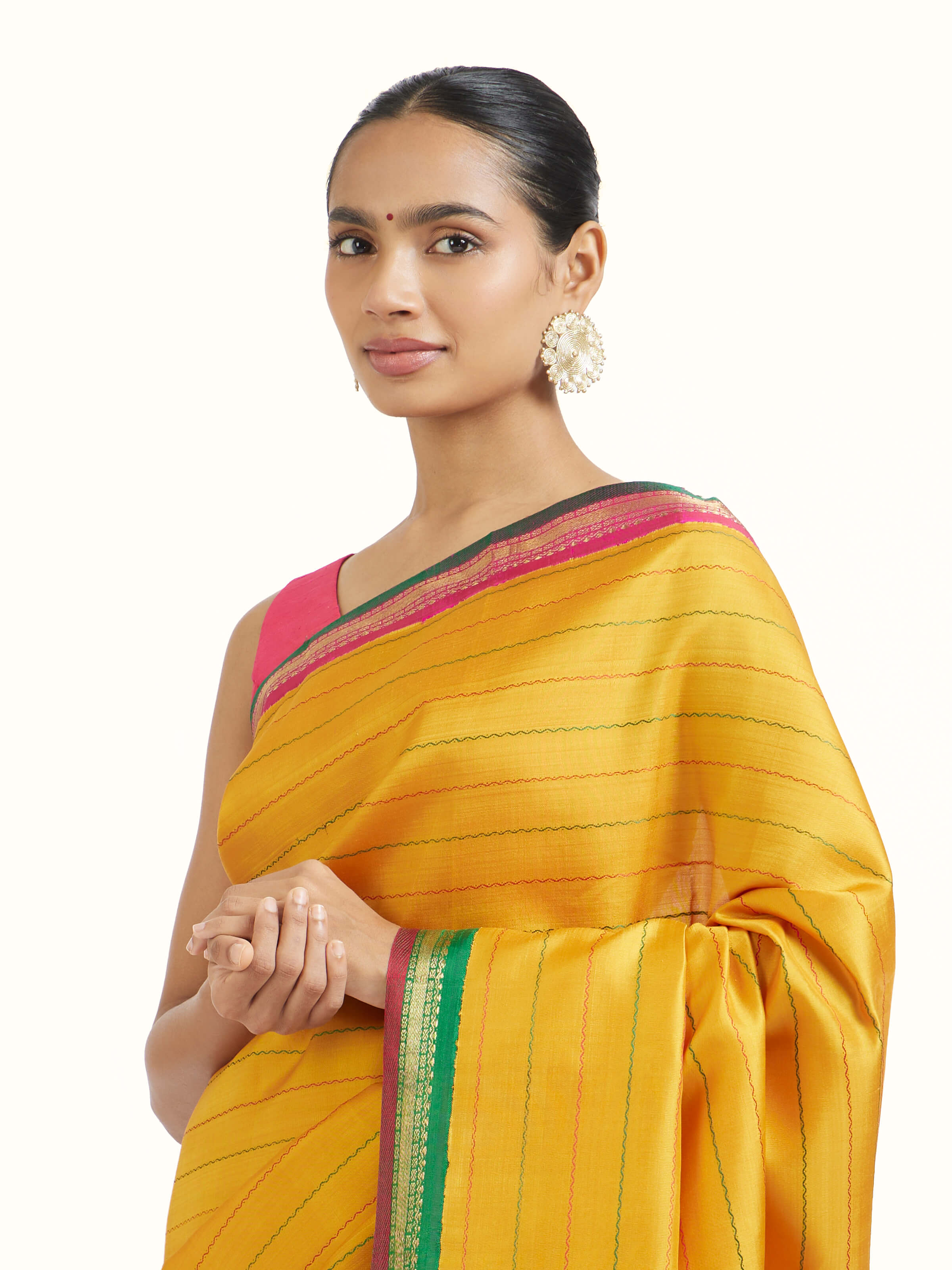 Yellow Silk Kancheepuram Saree