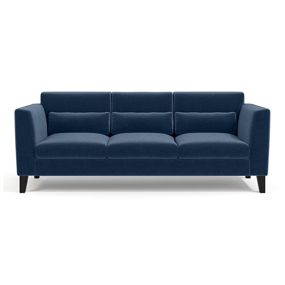 Lewis Sofa (Colour : Lapis Blue, Cushion : Soft, Seater : 3+1+1)
