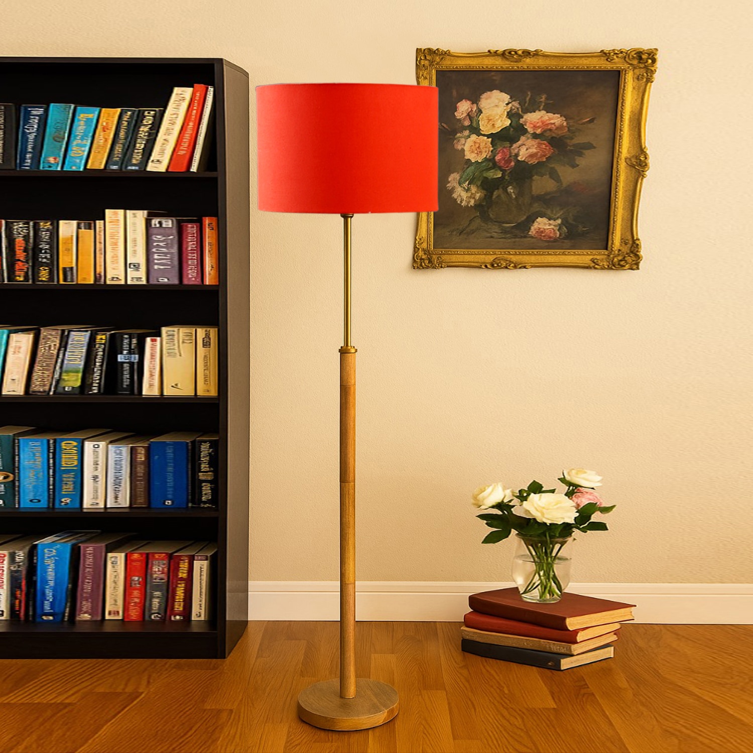 Devansh Wood & Metal Floor Lamp