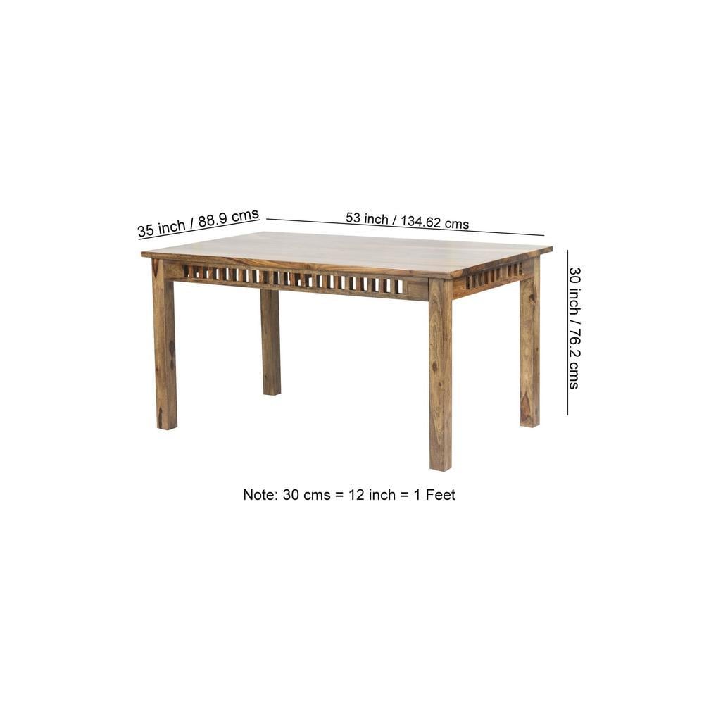 Oakmont Sheesham Wood Accent 6 Seater Dining Table Set