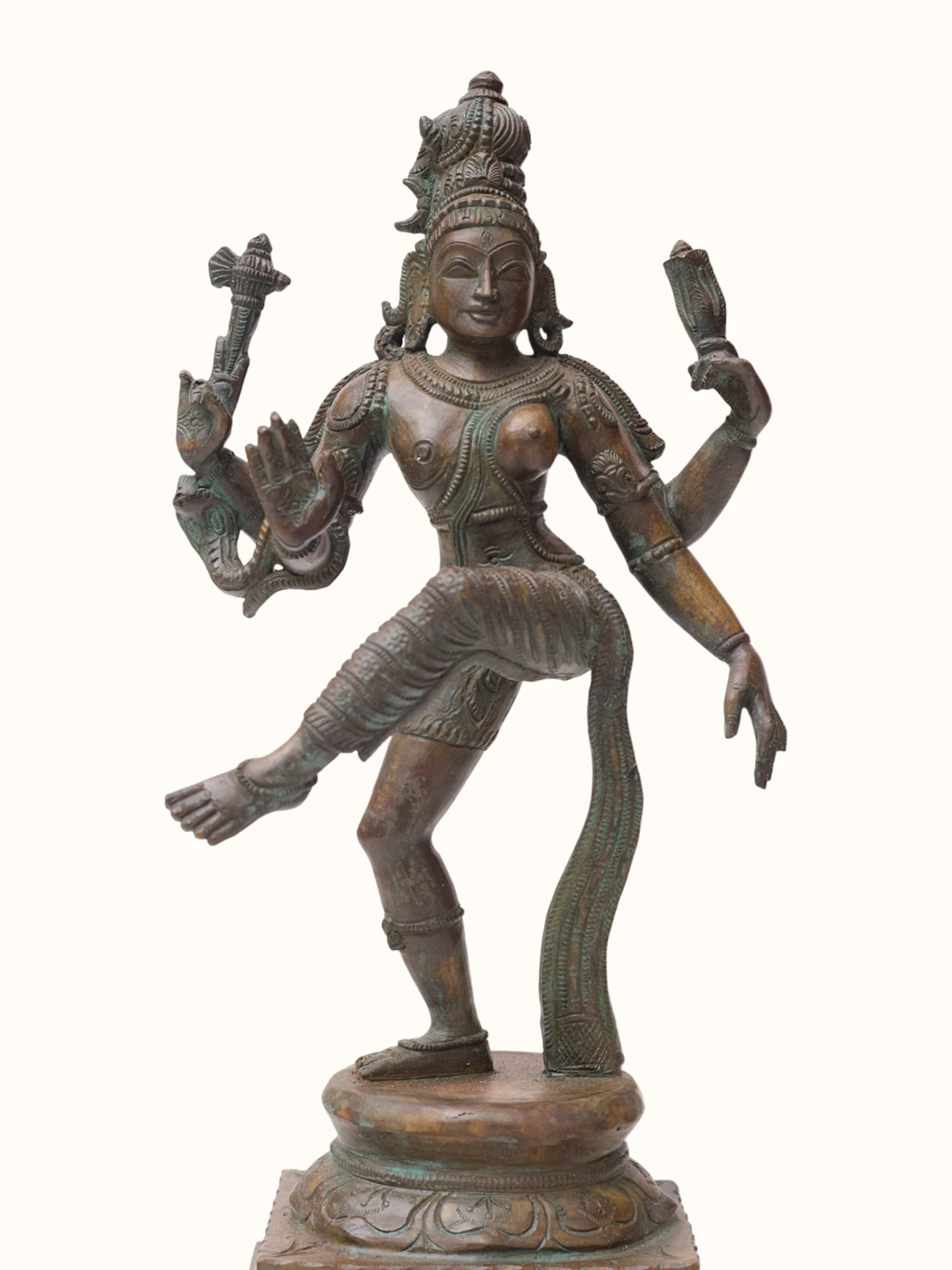 Bronze Cast Dancing Ardhanarishvara Idol