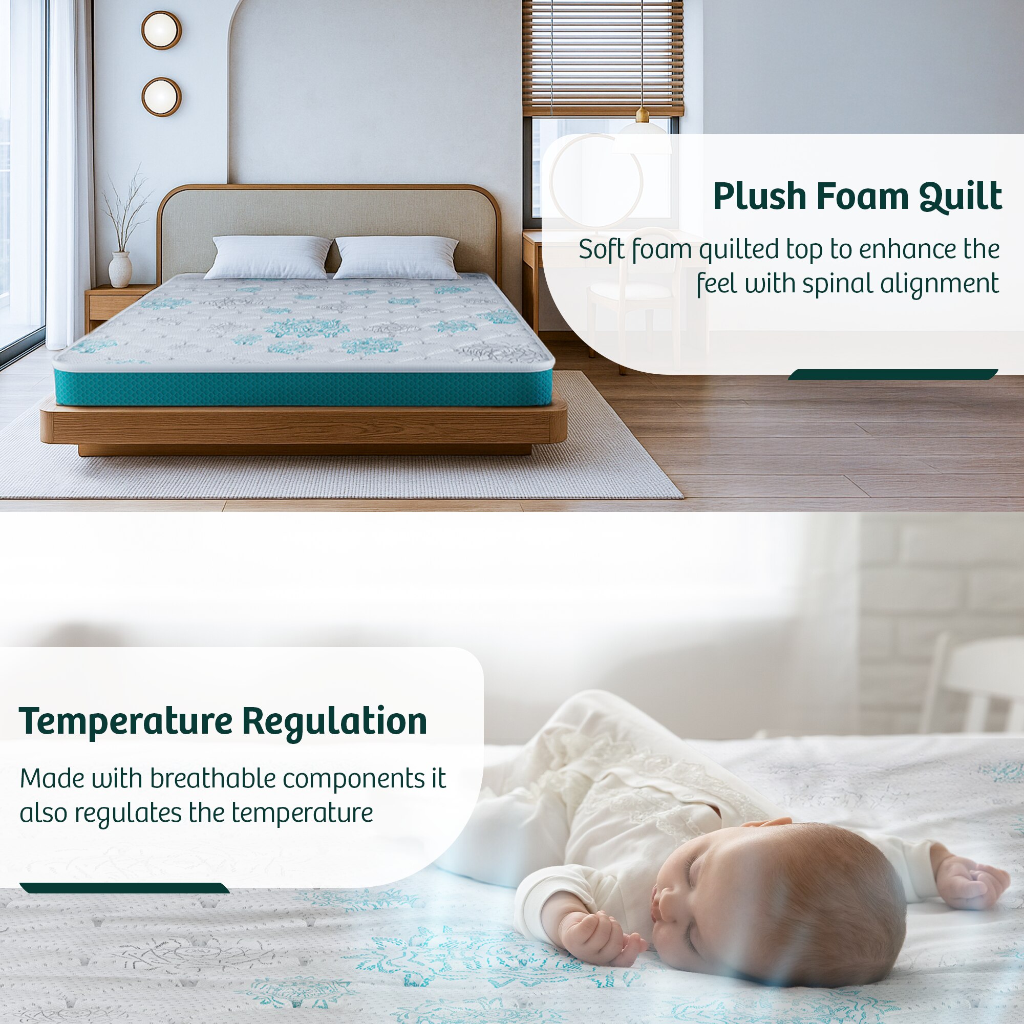 KURLON Kurlobond Essential Mattress 5 inch Single Bonded Foam Mattress (L x W: 78 inch x 36 inch)