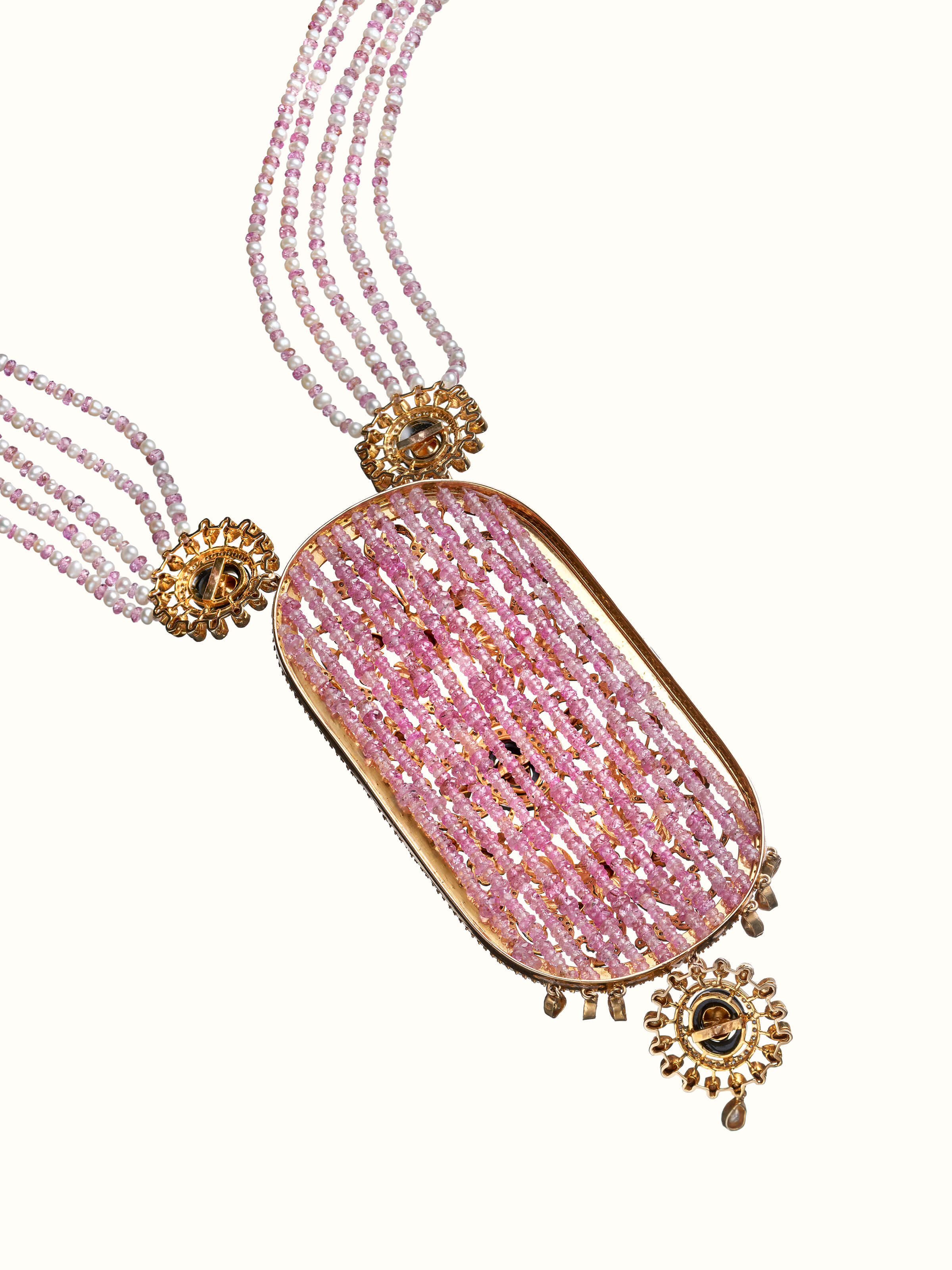 Open Setting 14 Karat Gold Long Necklace