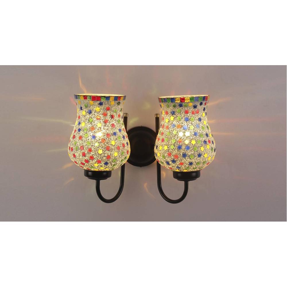 Logan Multicolour Glass Wall Light