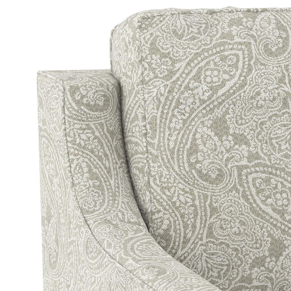 Abbey Sofa (Colour : Monochrome Paisley, Cushion : Hard, Seating Capacity : 2 Seater)