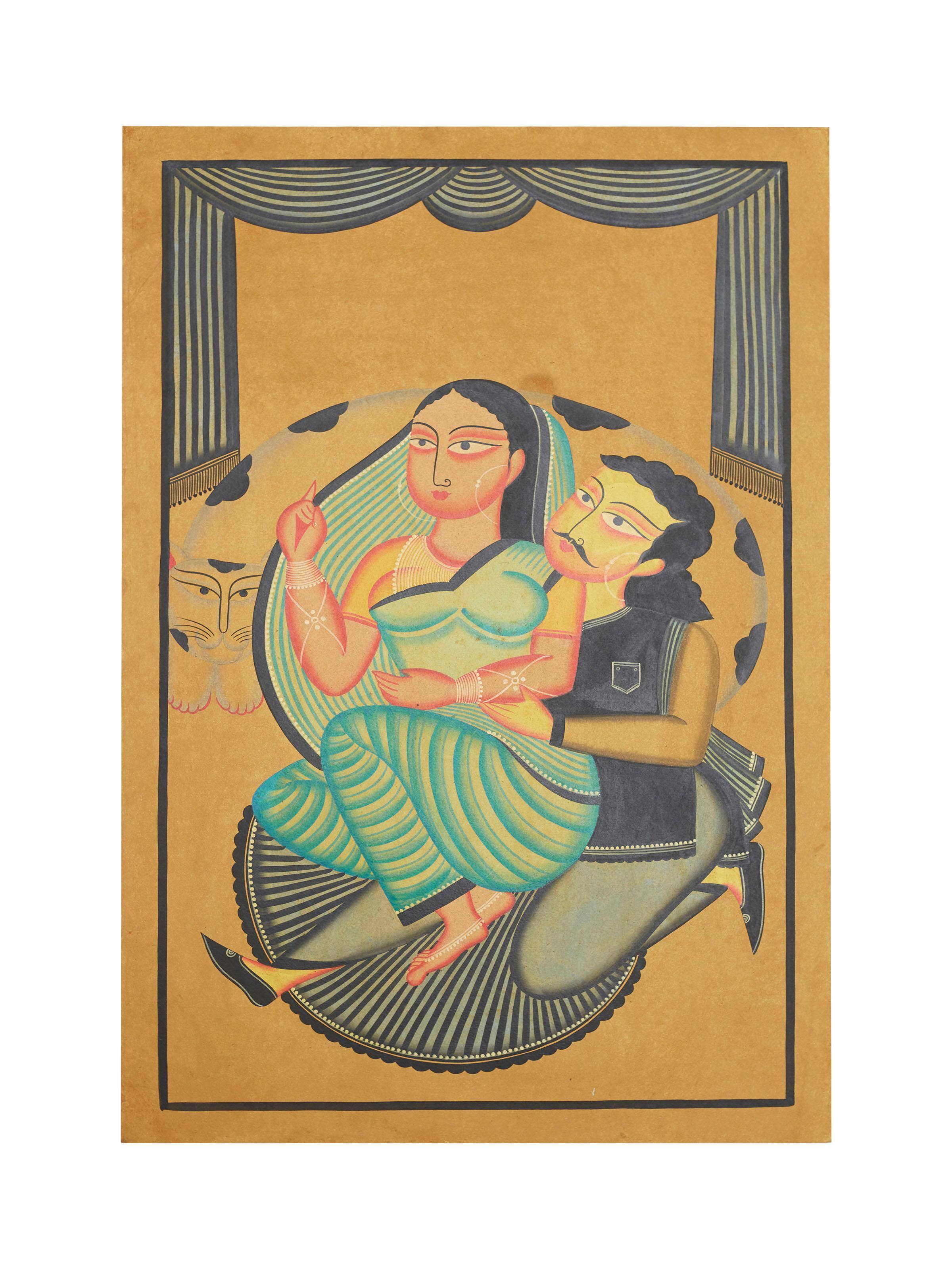 Kalighat Babu Bibi Painting