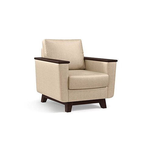 Corby Essential 1 Seater Fabric Sofa in Pearl Colour