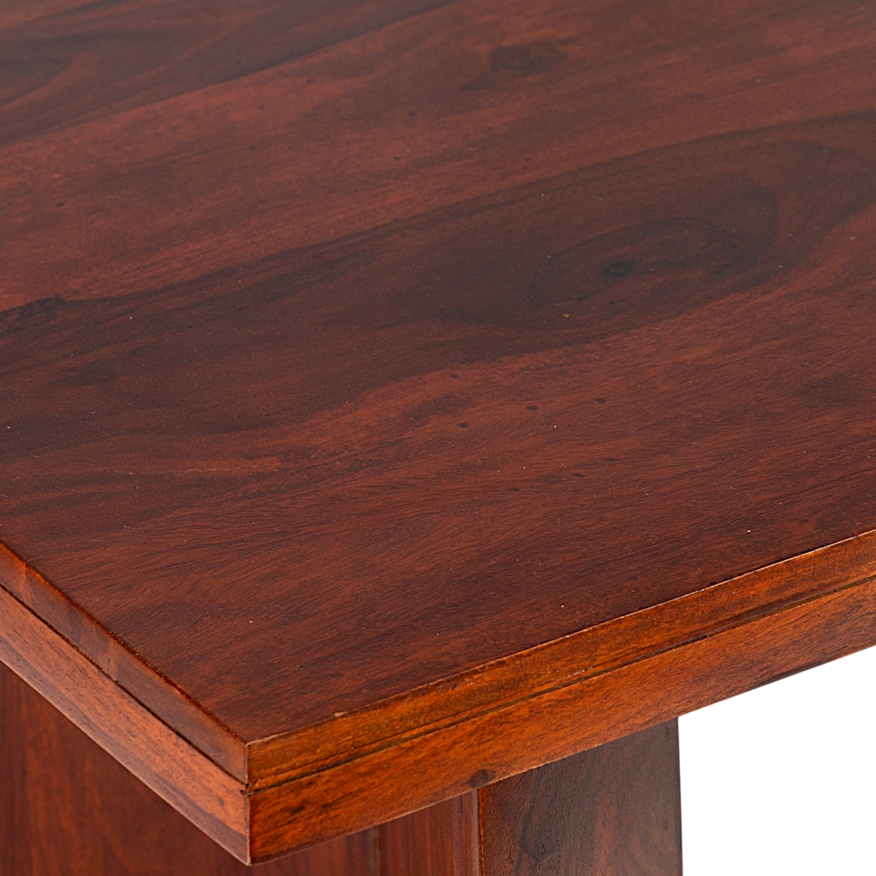 Kassel Sheesham Wood Contemporary Rectangle Coffee Table In Honey Finish