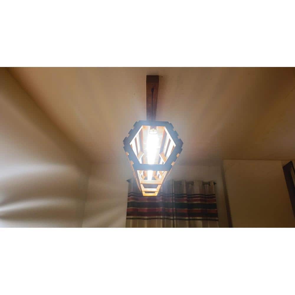 Flora 36 Baton Brown Wooden LED Hanging Lamp