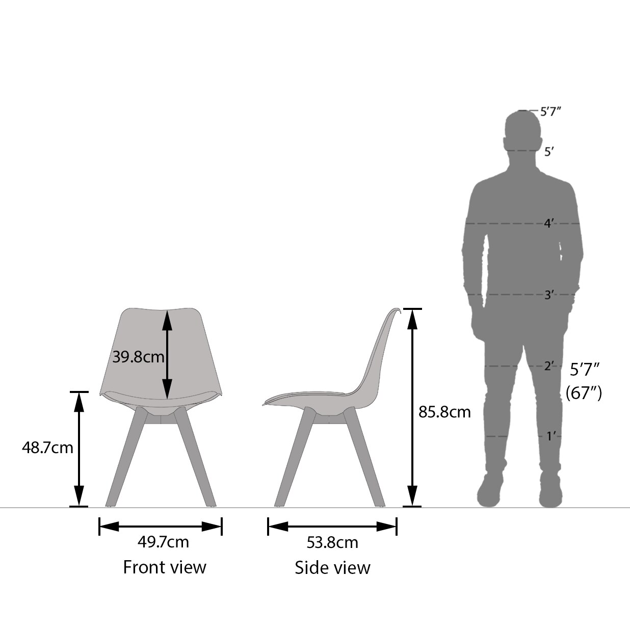 Pashe Fabric Accent Chair in Rust Colour