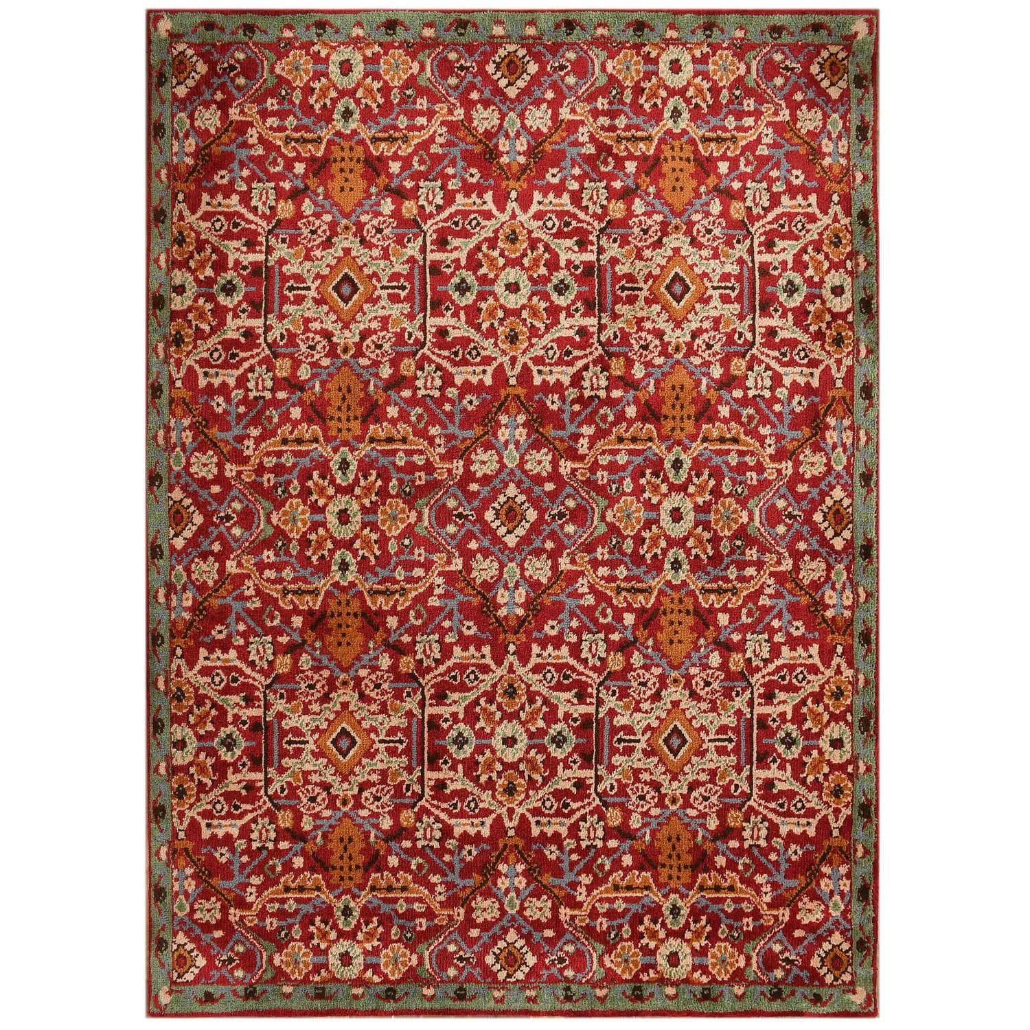 Multicolor Traditional Machine Made Polyester 2 X 5 Feet Carpet