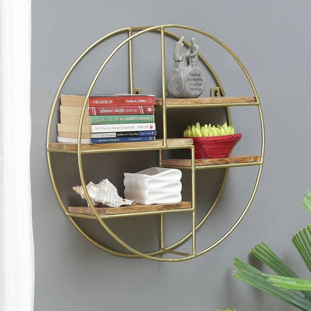 WOODENMOOD Round Wall Rack