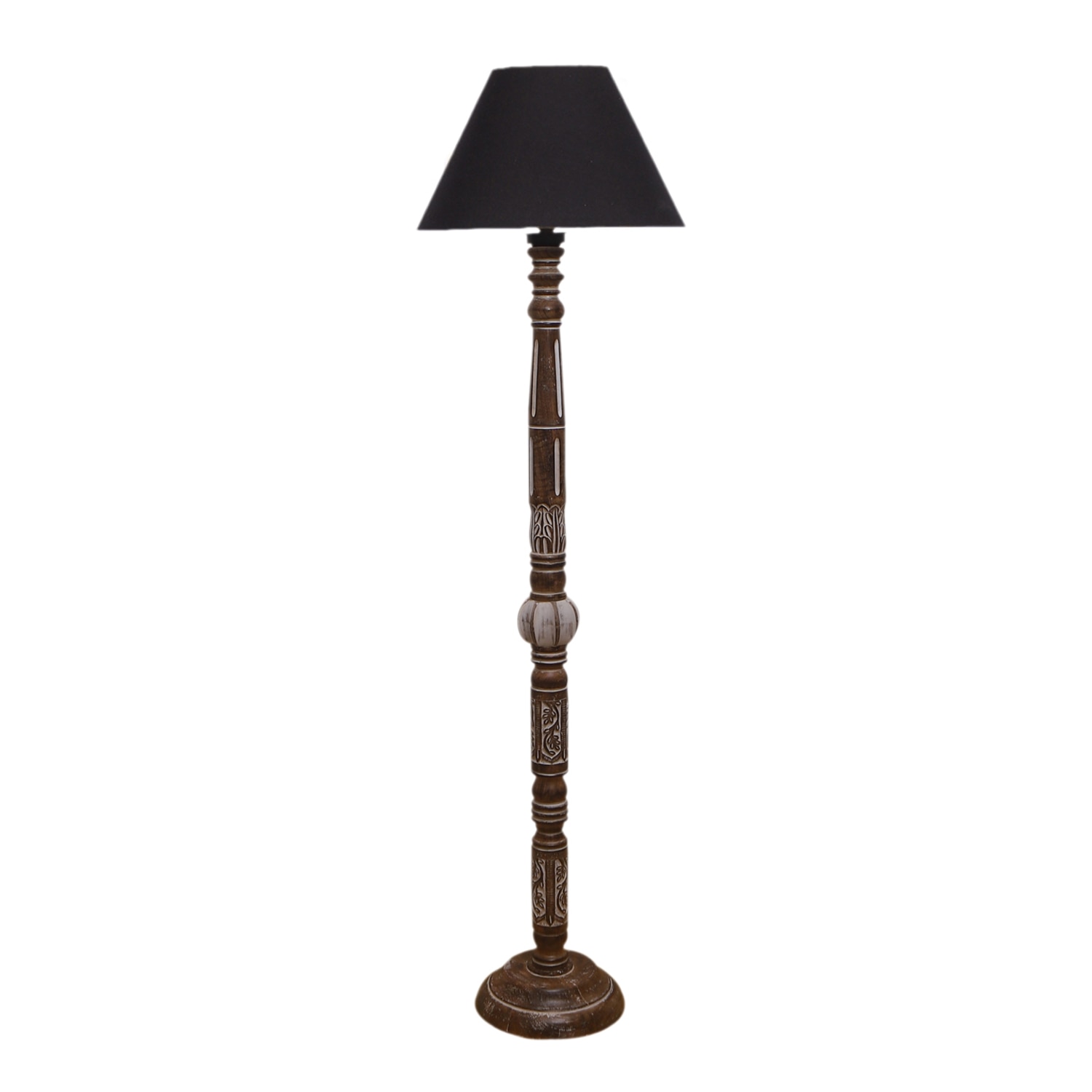 Devansh Wooden Floor Lamp