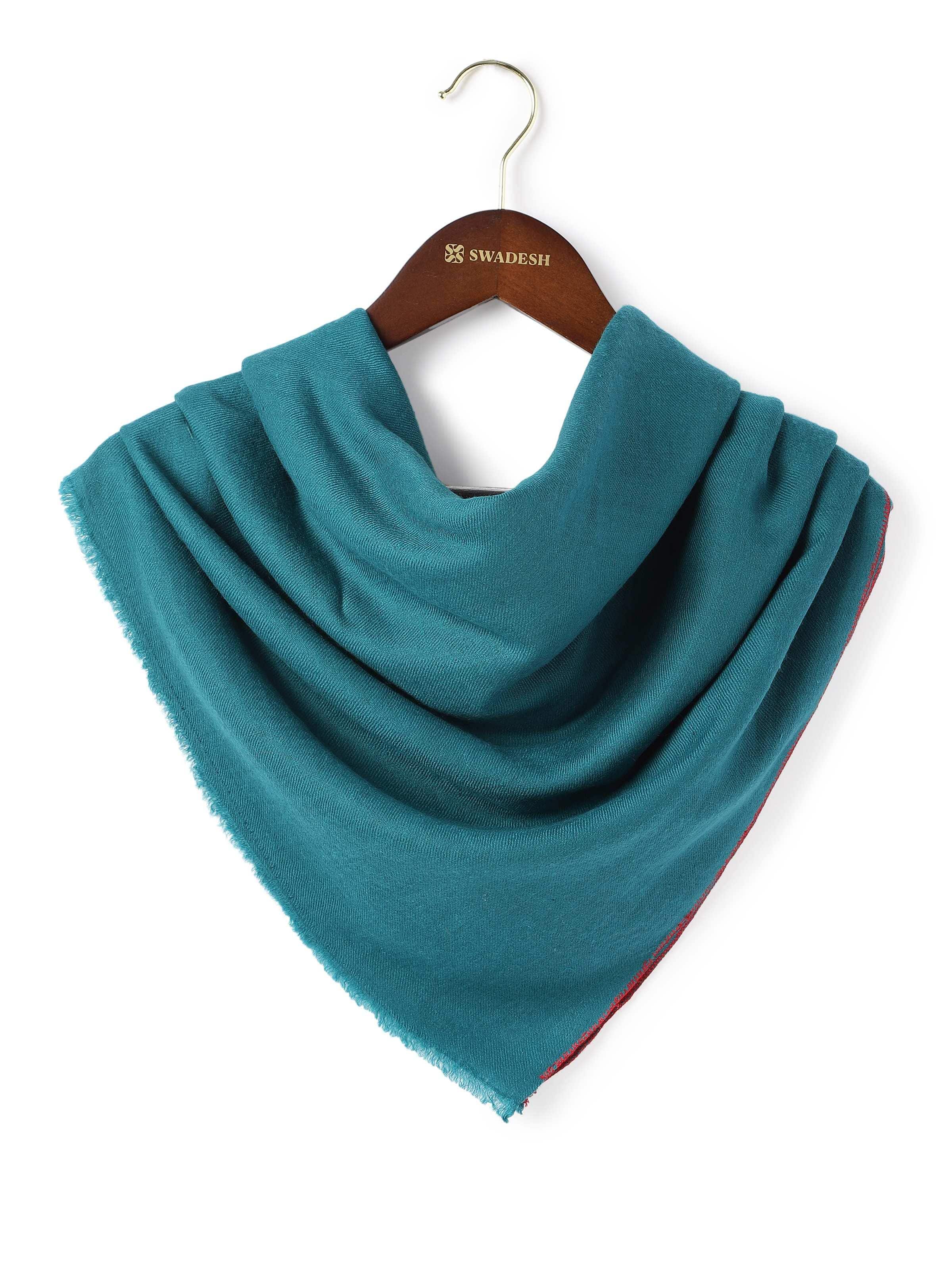 Blue Pashmina Kaaj Embroidered Handwoven Stole
