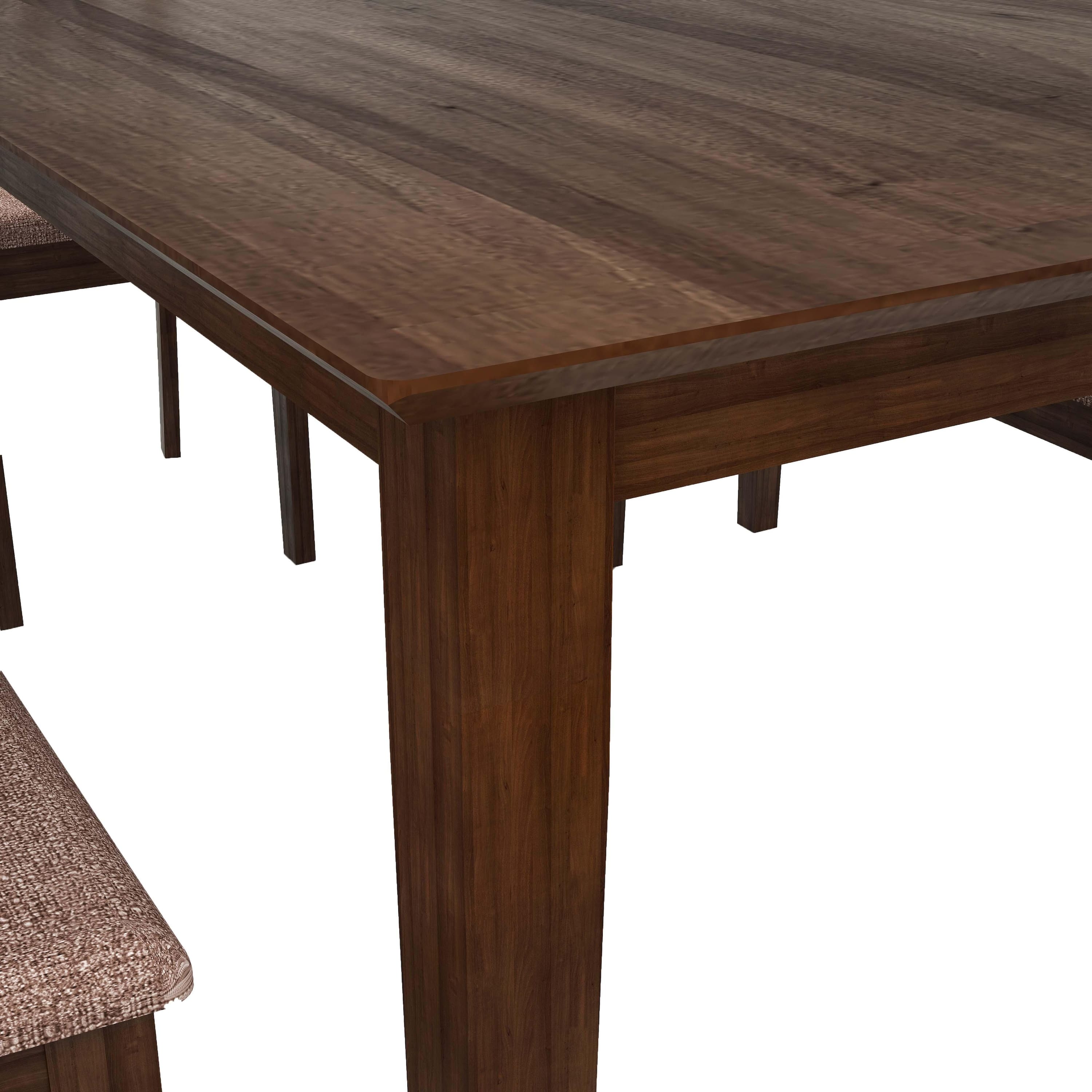 Seattle Starter Dining Set 1+4 (Rubberwood, Dark Cappuccino Finish)