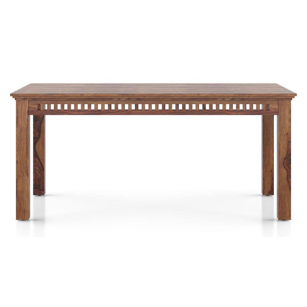 Fidora 6 Seater Dining Table In Teak Finish