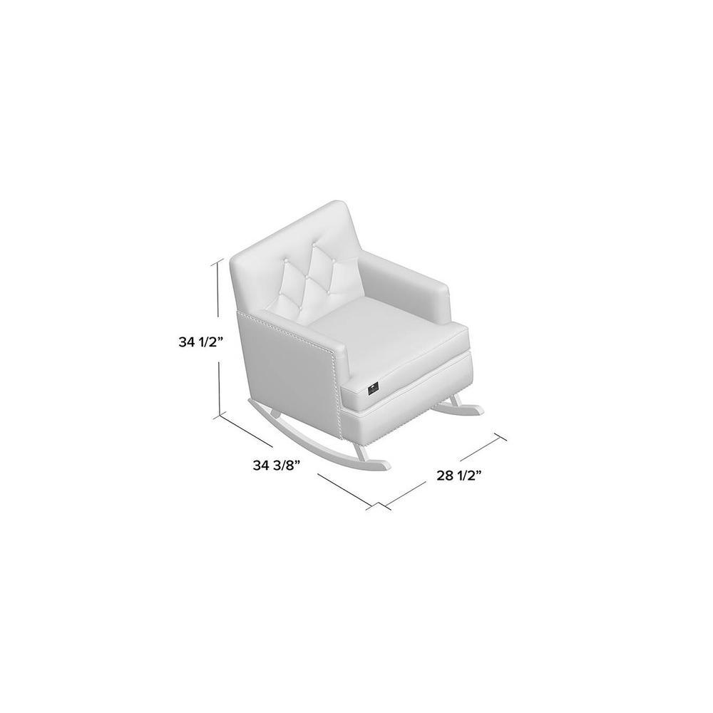 Duwan Solid Wood Rocking Chair in Light Beige Colour