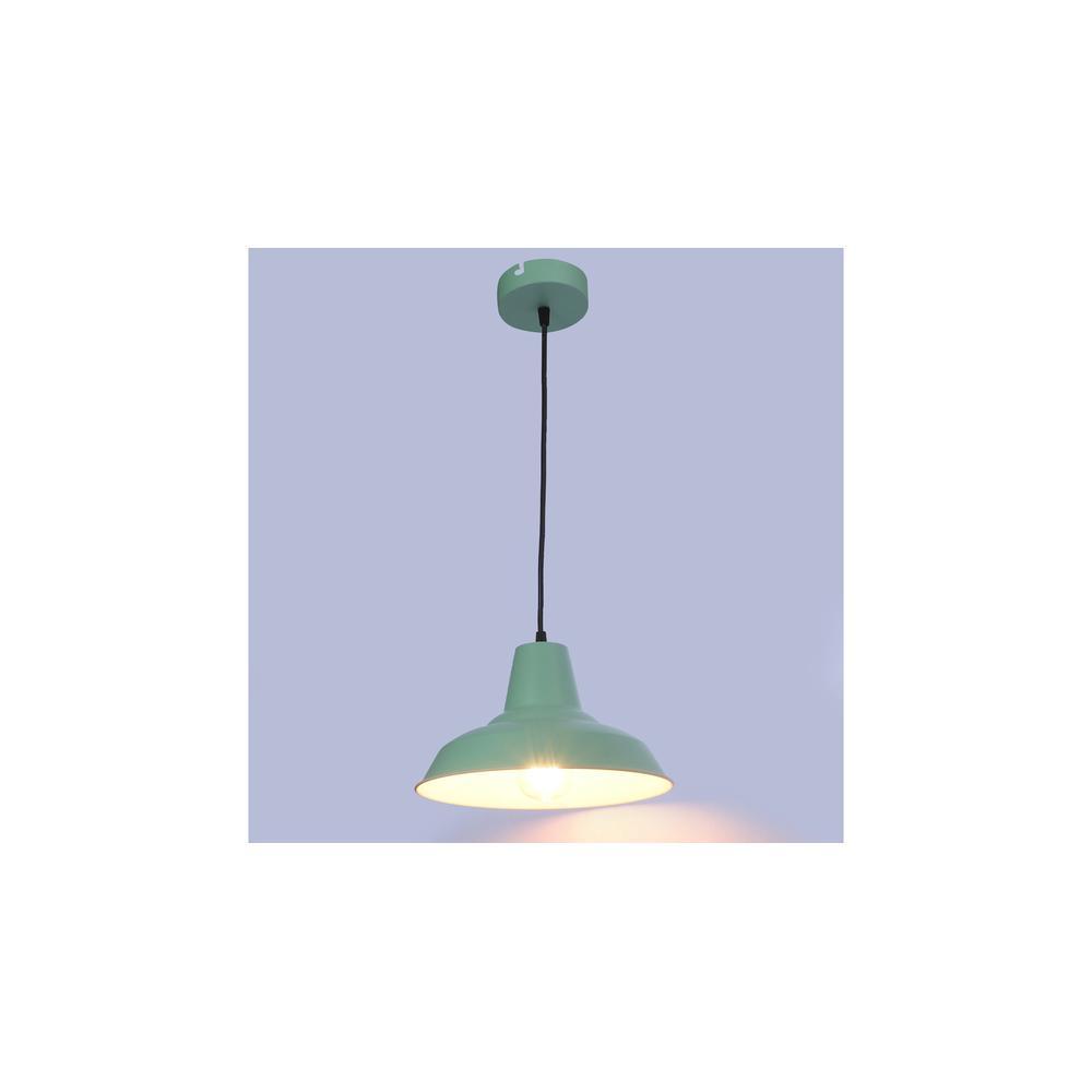 Opi Minimal Pastel Green Metal Single Hanging Light