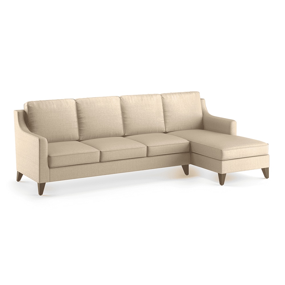 Abbey Sectional Sofa (Colour : Pearl, Cushion : Soft, Seater : Right Aligned 3 Seater + Right Aligned Chaise)