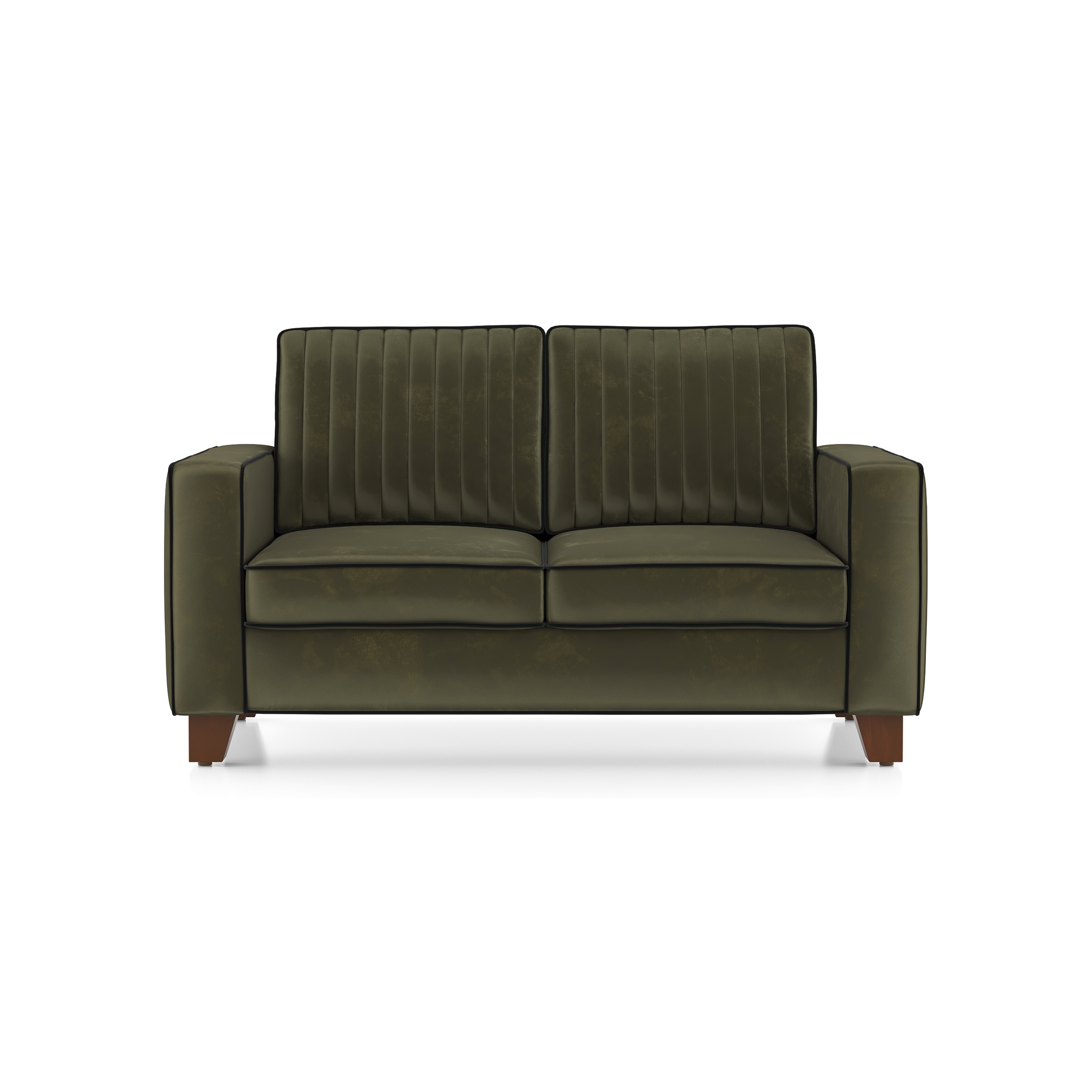 Apollo Neo Sofa (Colour : Deep Olive Velvet, Seating Capacity : 2 Seater, Cushion Type : Hard, Back Height : Regular Back)