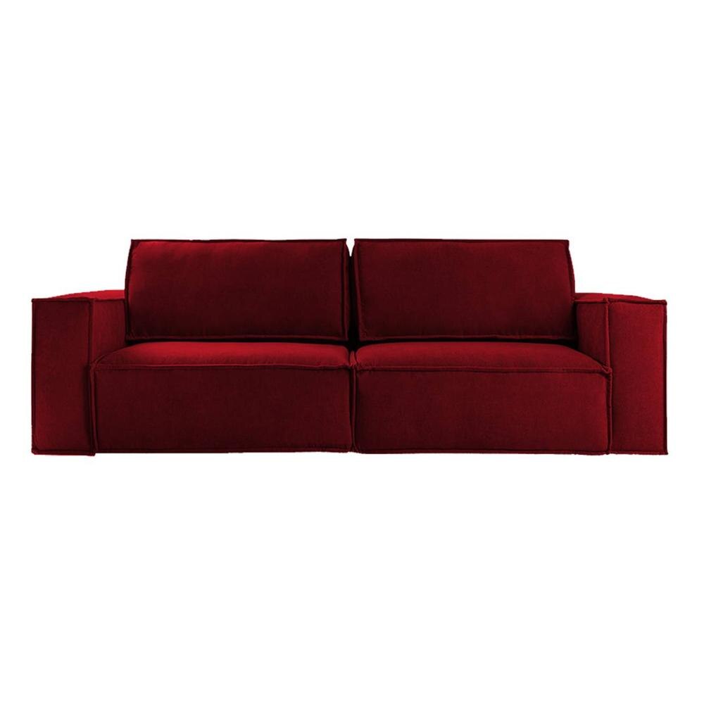 Skult 3 Pull Out Sofa Cum Bed In Maroon Colour