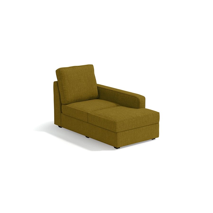 Apollo Sofa (Colour : Olive Green, Cushion : Hard, Back Type : High Back, Seating Capacity : Right Aligned 3 Seater + Right Aligned Chaise + Ottoman)
