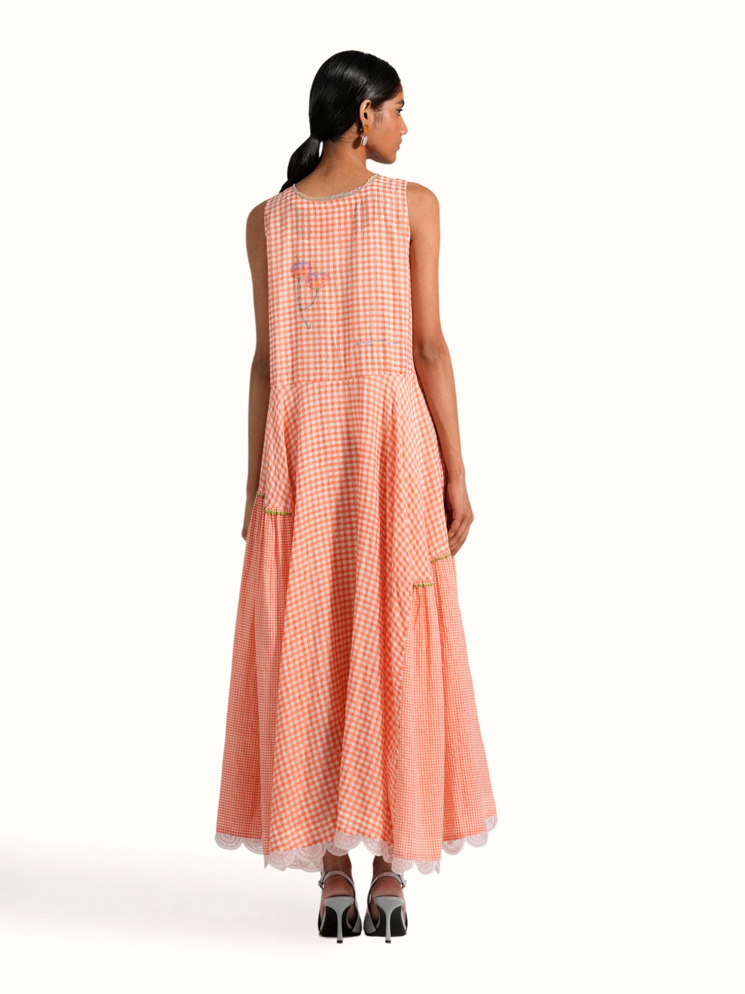 Pink Cotton Silk Handloom Dress