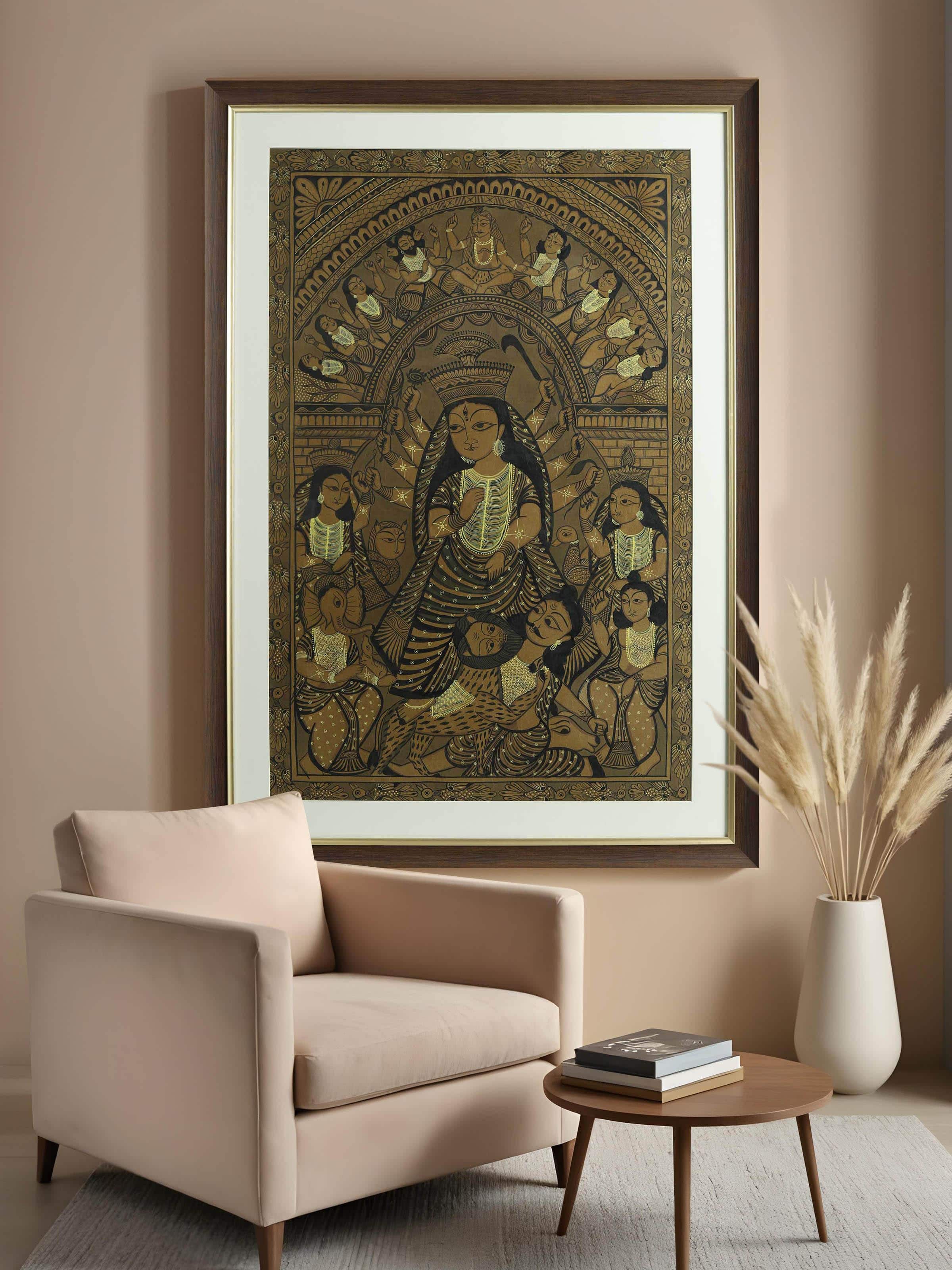 Bengal Devi Kalighat Painting