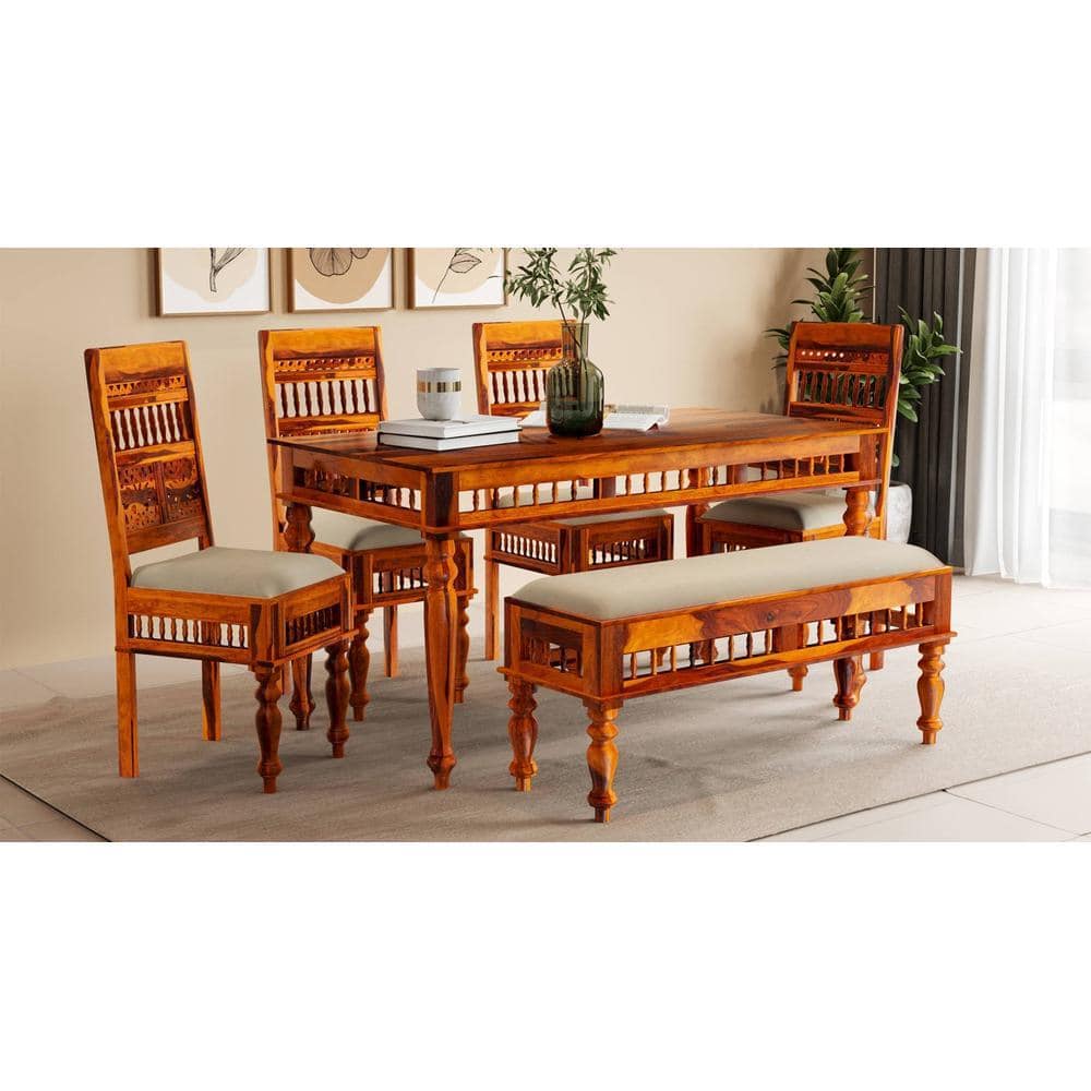 Reeves 6 Seater Dining Set with Bench