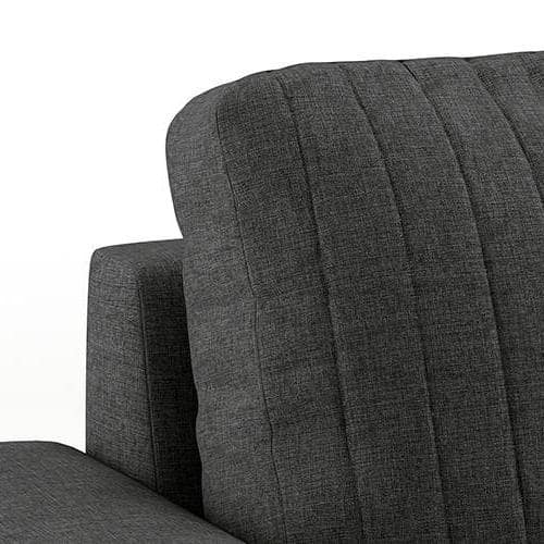 Granada Essential 3 Seater Fabric Sofa in Steel Colour