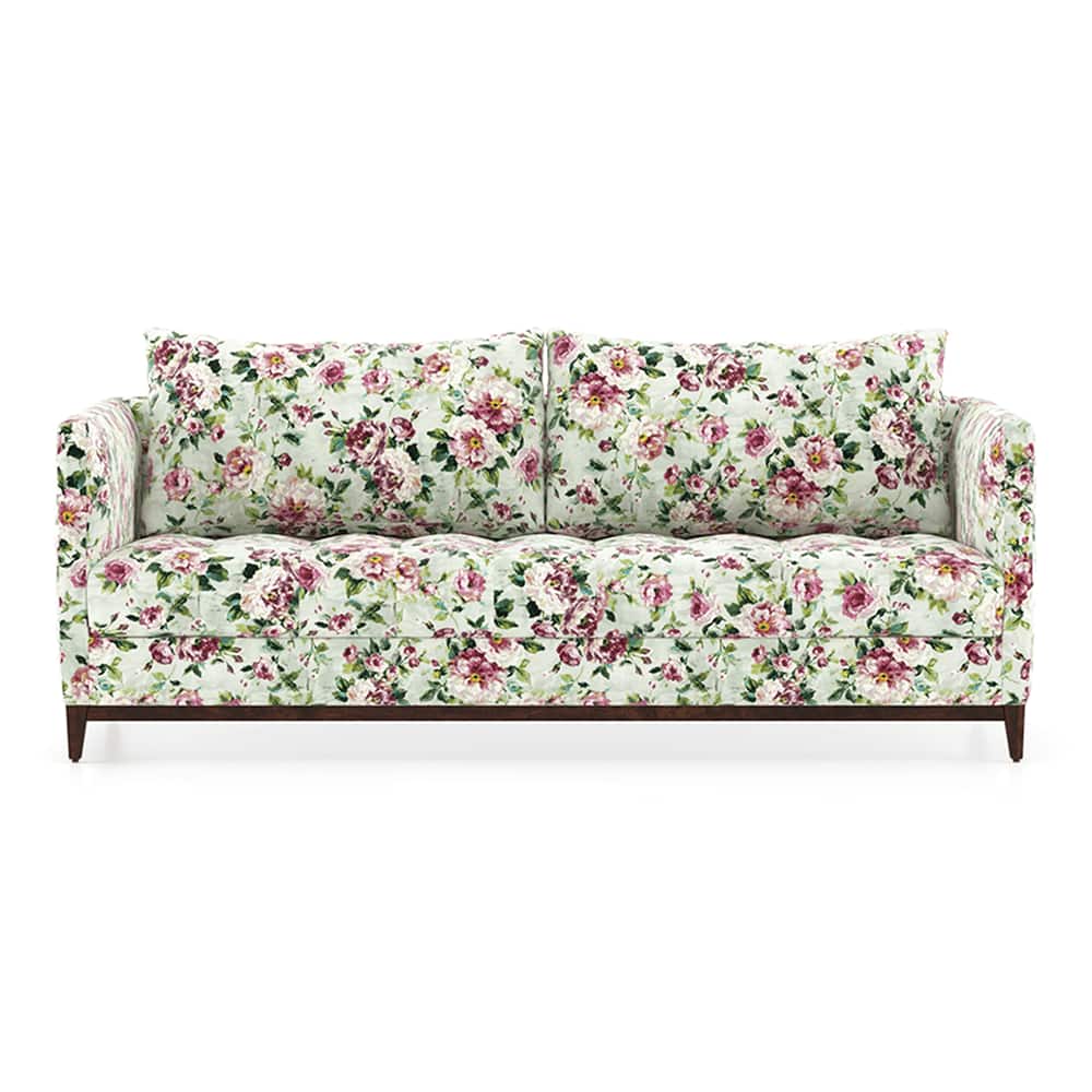Florence Luxe 3 Seater Fabric Sofa in Clara Velvet Colour
