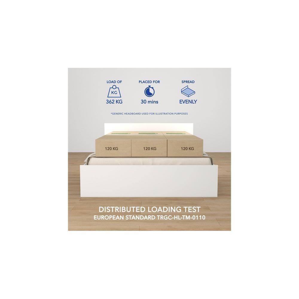 Samskara Engineered Wood Queen Size Bed In White Finish