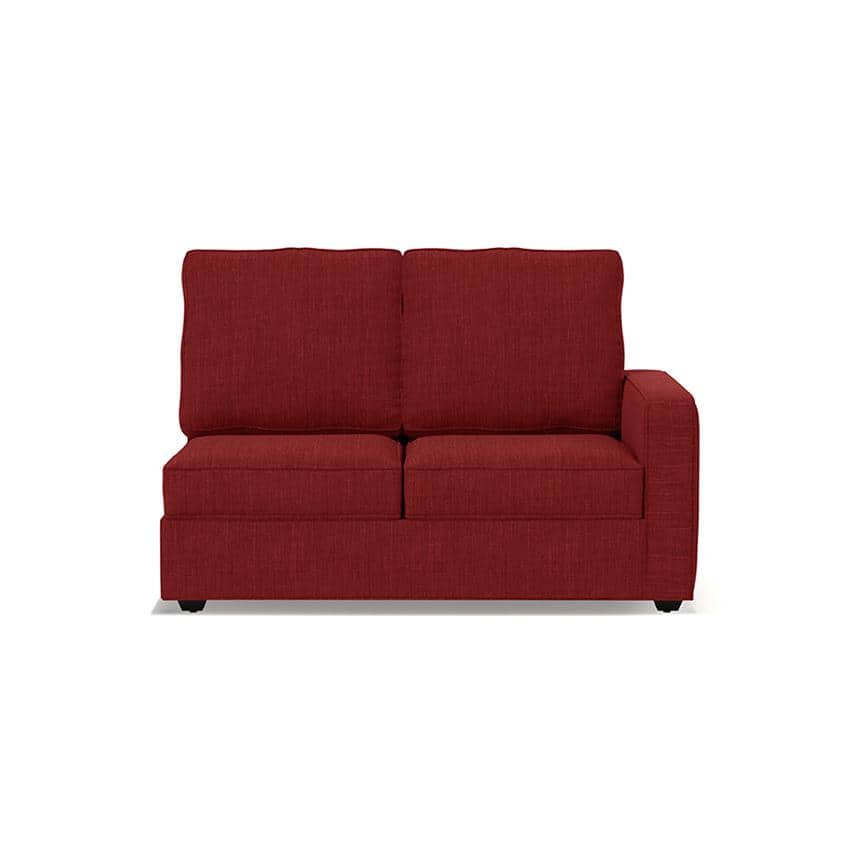 Apollo Compact Sofa (Colour : Salsa Red, Cushion : Soft, Back Type : High Back, Seating Capacity : Left Aligned 2 Seater + Left Aligned Chaise + Ottoman)