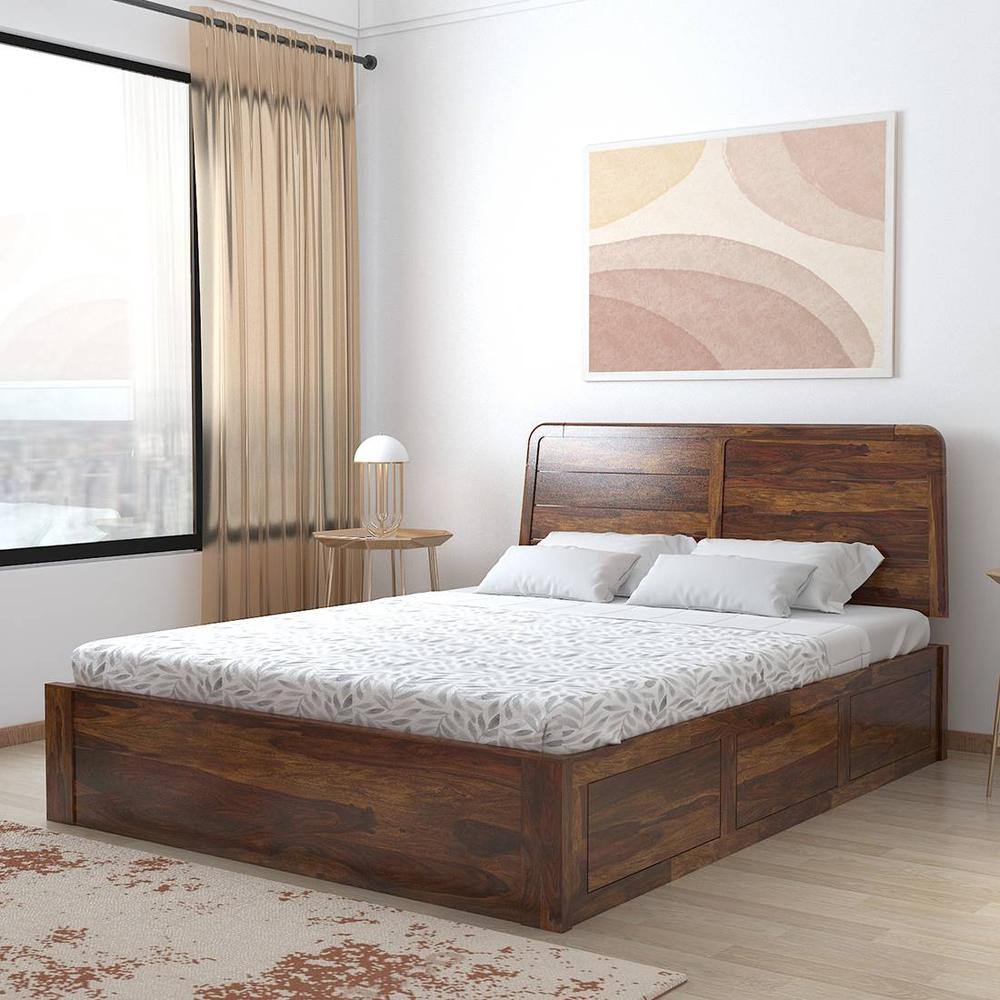 Samriddh Solid Wood Queen Size Box Size Storage Bed